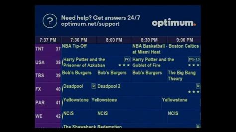Find all your TV listings - Local TV shows, movies and sports on Broadcast, Satellite and Cable. . Optimum channel guide nj